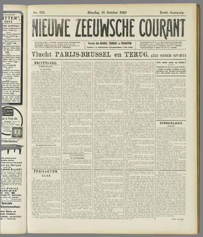 Nieuwe Zeeuwsche Courant 1910-10-18
