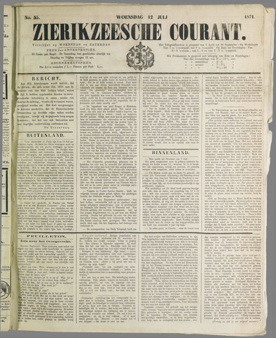 Zierikzeesche Courant 1871-07-12