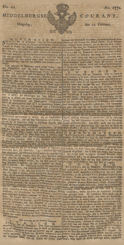 Middelburgsche Courant 1774-02-15