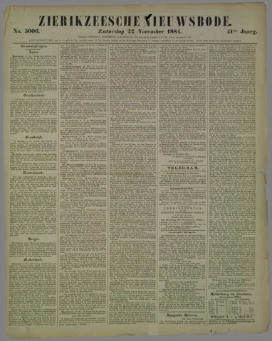 Zierikzeesche Nieuwsbode 1884-11-22