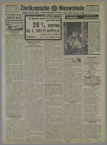 Zierikzeesche Nieuwsbode 1931-11-13