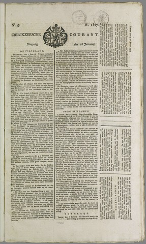 Zierikzeesche Courant 1827-01-16