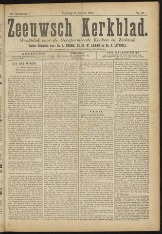 Zeeuwsche kerkbode, weekblad gewijd aan de belangen der gereformeerde kerken/ Zeeuwsch kerkblad 1906-03-23
