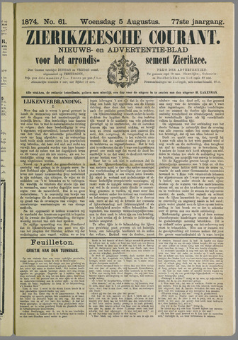 Zierikzeesche Courant 1874-08-05