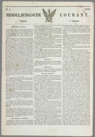Middelburgsche Courant 1872-01-05