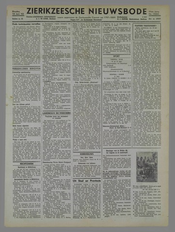 Zierikzeesche Nieuwsbode 1943-06-15