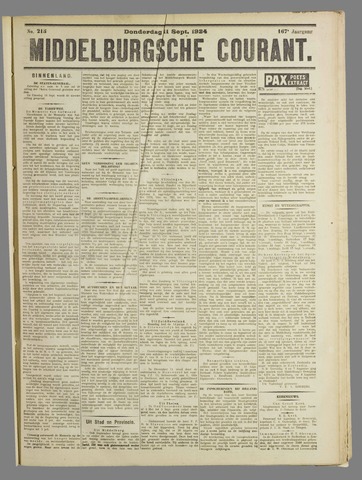 Middelburgsche Courant 1924-09-11