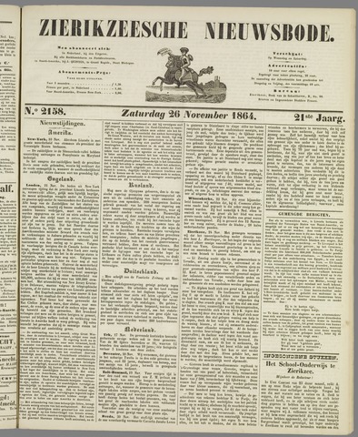 Zierikzeesche Nieuwsbode 1864-11-26