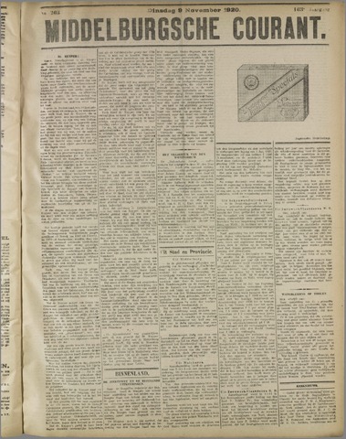 Middelburgsche Courant 1920-11-09
