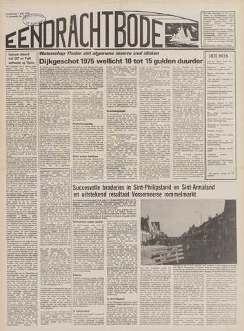 Eendrachtbode /Mededeelingenblad voor het eiland Tholen 1974-07-04