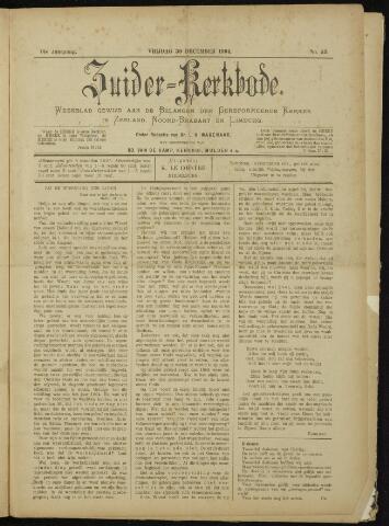 Zuider Kerkbode, Weekblad gewijd aan de belangen der gereformeerde kerken in Zeeland, Noord-Brabant en Limburg. 1904-12-30