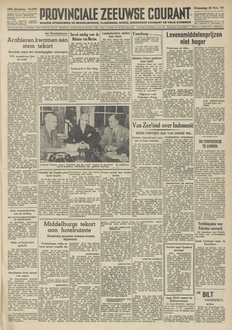 Provinciale Zeeuwse Courant 1947-11-26