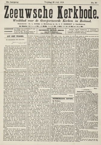 Zeeuwsche kerkbode, weekblad gewijd aan de belangen der gereformeerde kerken/ Zeeuwsch kerkblad 1919-07-25