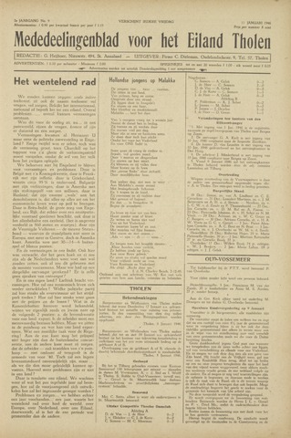 Eendrachtbode (1945-heden)/Mededeelingenblad voor het eiland Tholen (1944/45) 1946-01-11