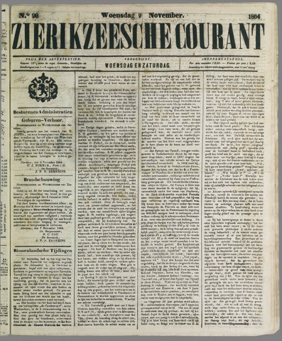 Zierikzeesche Courant 1864-11-09