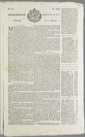 Zierikzeesche Courant 1805-08-05