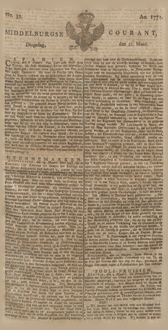 Middelburgsche Courant 1772-03-31