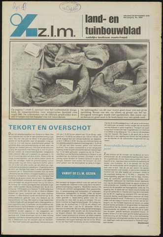 Zeeuwsch landbouwblad ... ZLM land- en tuinbouwblad 1979-09-28
