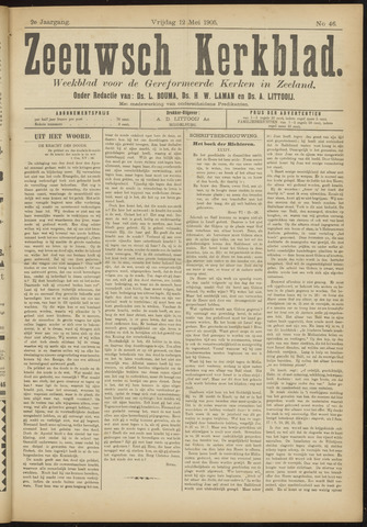Zeeuwsche kerkbode, weekblad gewijd aan de belangen der gereformeerde kerken/ Zeeuwsch kerkblad 1905-05-12