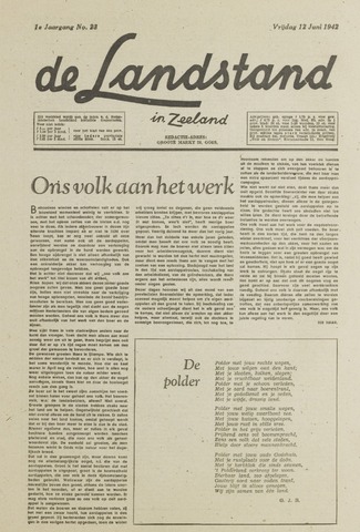De landstand in Zeeland, geïllustreerd weekblad. 1942-06-12