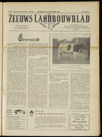 Zeeuwsch landbouwblad ... ZLM land- en tuinbouwblad 1956-09-22
