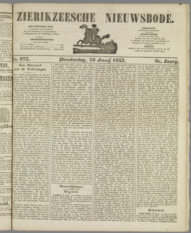 Zierikzeesche Nieuwsbode 1853-06-16