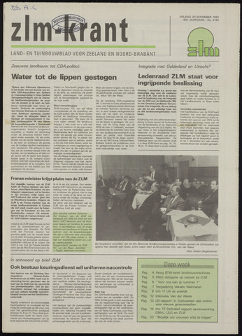 Zeeuwsch landbouwblad ... ZLM land- en tuinbouwblad 1992-11-20