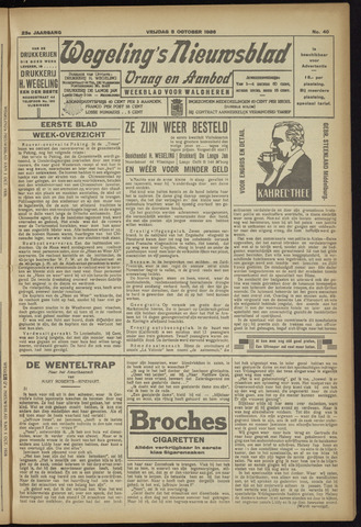 Zeeuwsch Nieuwsblad/Wegeling’s Nieuwsblad 1926-10-08