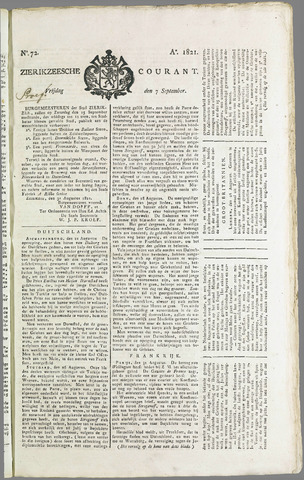 Zierikzeesche Courant 1821-09-07