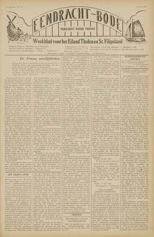 Eendrachtbode /Mededeelingenblad voor het eiland Tholen 1947-07-18