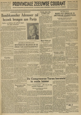 Provinciale Zeeuwse Courant 1951-04-02