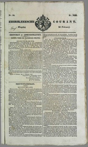 Zierikzeesche Courant 1838-02-20