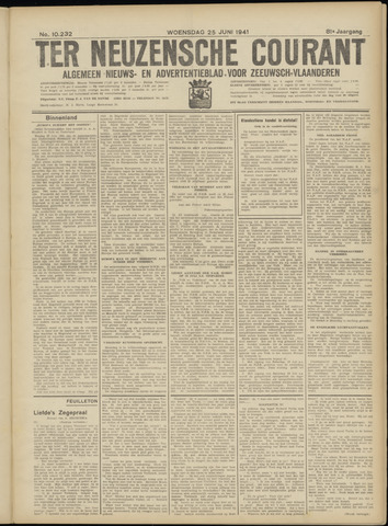 Ter Neuzensche Courant / Neuzensche Courant / (Algemeen) nieuws en advertentieblad voor Zeeuwsch-Vlaanderen 1941-06-25