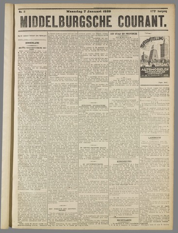 Middelburgsche Courant 1929-01-07