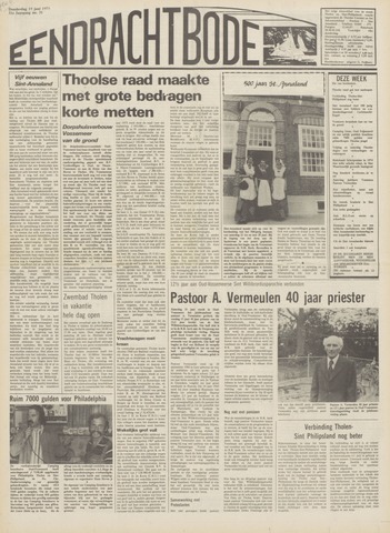 Eendrachtbode /Mededeelingenblad voor het eiland Tholen 1975-06-19