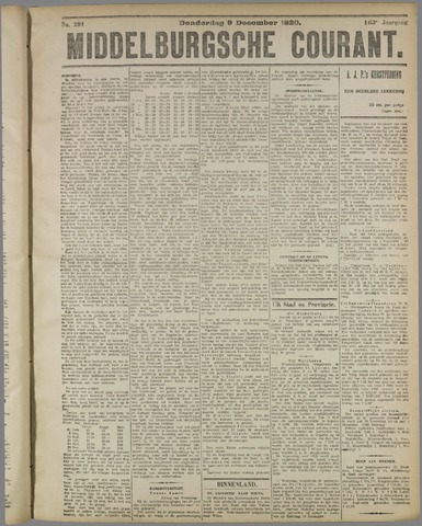 Middelburgsche Courant 1920-12-09