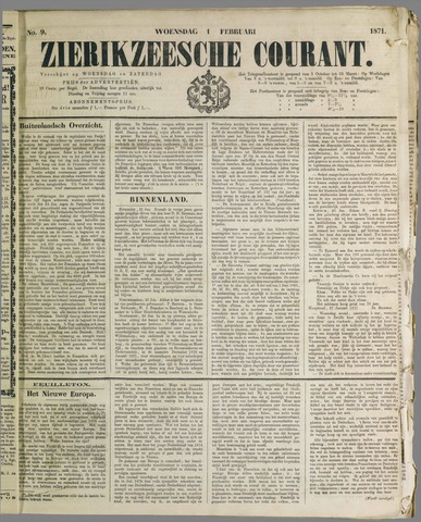 Zierikzeesche Courant 1871-02-01