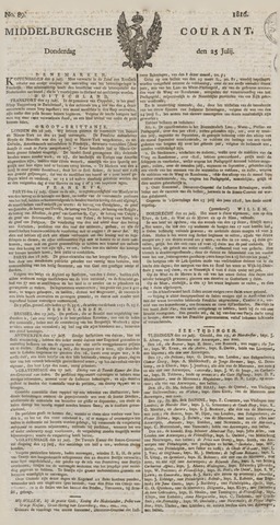 Middelburgsche Courant 1816-07-25