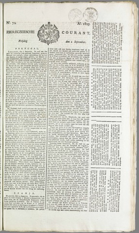 Zierikzeesche Courant 1825-09-02