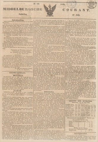 Middelburgsche Courant 1839-07-27