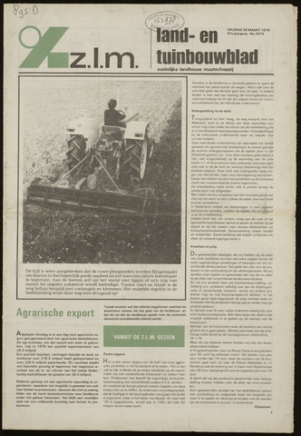 Zeeuwsch landbouwblad ... ZLM land- en tuinbouwblad 1979-03-30
