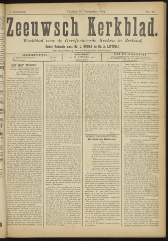 Zeeuwsche kerkbode, weekblad gewijd aan de belangen der gereformeerde kerken/ Zeeuwsch kerkblad 1904-12-16