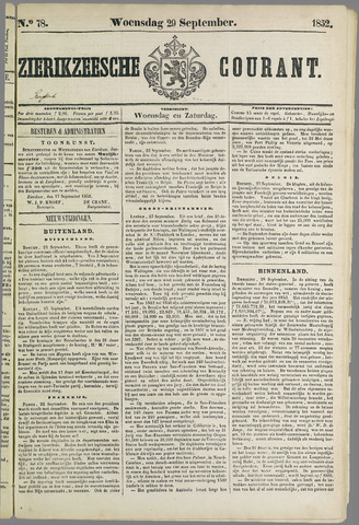 Zierikzeesche Courant 1852-09-29