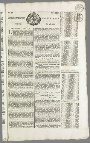 Zierikzeesche Courant 1815-05-26