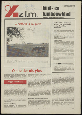 Zeeuwsch landbouwblad ... ZLM land- en tuinbouwblad 1984-04-27