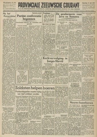 Provinciale Zeeuwse Courant 1947-07-14