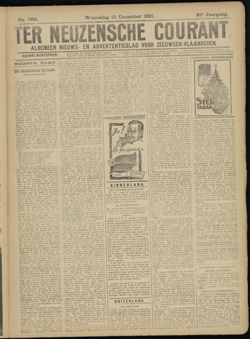 Ter Neuzensche Courant / Neuzensche Courant / (Algemeen) nieuws en advertentieblad voor Zeeuwsch-Vlaanderen 1925-12-23