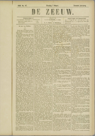 De Zeeuw. Christelijk-historisch nieuwsblad voor Zeeland 1893-03-07