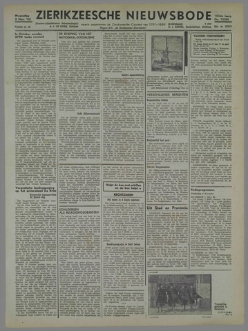 Zierikzeesche Nieuwsbode 1943-11-03
