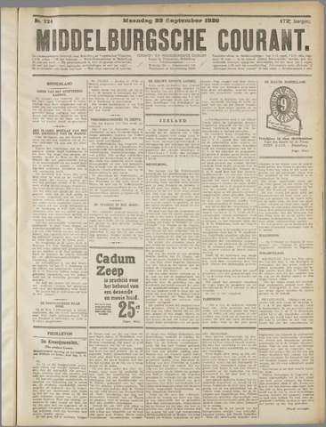 Middelburgsche Courant 1929-09-23